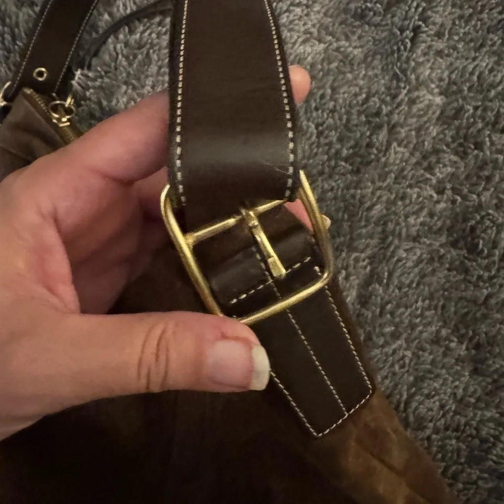 COACH Vintage Legacy Suede Hobo Bag